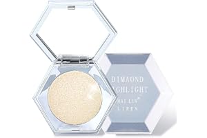 ‎TITIMORE TITIMORE Face Highlighter Palette Gesicht Körper Wange Highlighter Glitzer Diamond Shimmer High Pigment Shiny Powder Longwear Makeup Ultra-Smooth Radiant Illuminator 80ml(03# Champagne Gold)