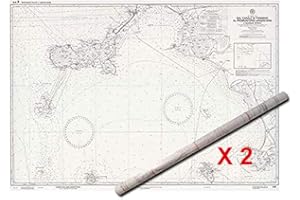 Istituto Idrografico della Marina. 2 Pezzi. IIM 5/D AR Carta Nautica Didattica 5D, Arrotolata Senza Pieghe dal Canale di Piombino al Promontorio Argentario e Scoglio Africa