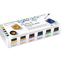 Set Colori Per Vetri KREUL - 3 Penne Decorative Bianco, Giallo E Rosso Con Vernice Nera E Sagome - Foto 11