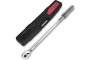 VANPO Chiave dinamometrica 1/2", gamma di misurazione 50-350Nm chiave dinamometrica, precisione ± 3% con pulsante di rilascio rapido, testa a cricchetto reversibile 72 denti con clic per auto, camion,