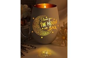 FUNISTREE Valentines Tealight Holders Gifts for Her Him, Romantic Birthday I Love you Presents for Girlfriend Wife Husband, Engraving Glass Candle Holders for Valentines Day Anniversary Wedding Engagement