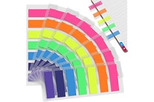 HOME HARBOR 1120 Stück Seitenmarker Selbstklebend,7 Farben Index Sticker Tabs,8 Set kleine selbstklebende Haftnotizen,Selbstklebend Farbe Pagemarker,Haftnotizen Tabs Für Seitenmarkierung und Lesen von Notizen