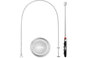 NoCry Pick-Up Tool Set - includes Flexible Claw Grabber, Magnetic Parts Tray and Telescoping Magnet Pick-up Tool