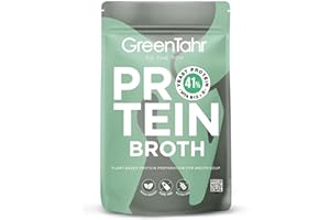 GREENTAHR TO THE TOP Green Tahr Caldo Proteico Magic Broth 750g, Caldo Vegetal Nutricional Proteico en Polvo y Copos, Rico en Proteína 41% y Fibra 13%, Sin Gluten y Sin Azúcares Añadidos, Apto para Veganos
