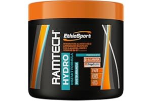 EthicSport - Ramtech Hydro - Barattolo da 250 gr - Gusto: arancia - Integratore alimentare di amminoacidi ramificati solubili per la dieta dello sportivo,. Aiuta a nutrire il muscolo
