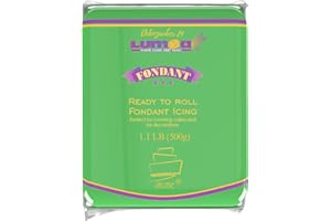 Dekozauber24 Fondant Icing 500g, for cakes and figurines, gluten free, ready to roll, edible cake decorations (Green)