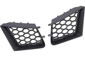 WAKECTS Parrilla delantera para Seat, Córdoba 6L 2002-2009, accesorios 2 unidades, paragolpes frontal, rejilla frontal modificada, riñones, doble puente negro