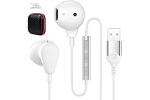 ACAGET PC Gaming Cuffie per Computer Cuffie USB con Microfono con Filo Stereo HiFi Semi In Ear Auricolari USB con Cancellazione del Rumore Controllo del Volume per PS 4/Mac/Laptop/Chromebook/per PS 5/Windows