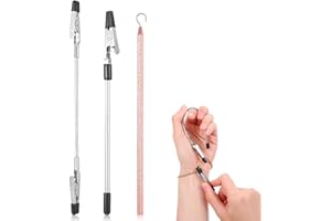 Tyqour 3 pièces Aide-bracelet Outil d’aide à la mise en place de bijoux, bracelet pour attacher et accrocher des colliers, lanières, boucles de bijoux, fermetures éclair, fermoirs, outil pour bracelet