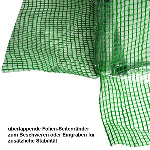 6m² Gewächshaus mit Stahlfundament Garten Treibhaus Tomatenhaus Pflanzenhaus Frühbeet Foliengewächshaus - 5