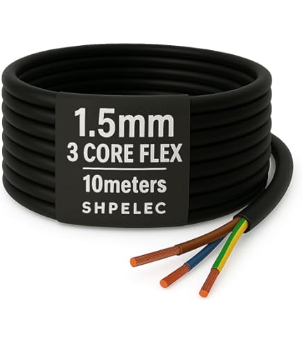 1.5mm 3 Core White Electrical Flex / Cable / Wire. 240 Volt Mains Lead 13 Amp - Buy 1.5mm 3 Core - View #3