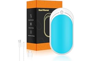 ESVYIT Calentador de Manos Recargable USB Power Bank 5200mAh, Calienta Manos Electrico de Bolsillo Portatil Calentadores de Manos Reutilizables, Regalo para Mujer Hombr Raynaud Camping Senderismo Golf