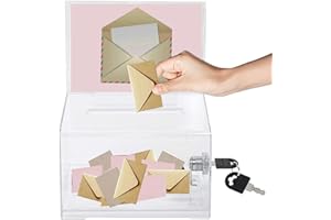 LRXYFYW Spendenbox Abschließbar,Wahlurne Transparent, Acryl-Spendenbox mit Schloss und Unterschriftenhalter,Acrylspendenbox mit Schlüssel,Spende Wahlurne mit Schloss,Spendenbox mit Schloss