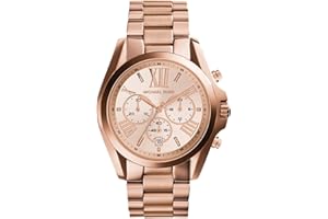 Michael Kors Bradshaw Watch for Women, Chronograph movement with Stainless steel or Leather strap