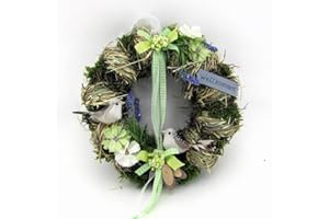 ‎SMALL-PREIS Türkranz rund mit Vogel Willkommen Natur ø 28 cm - Frühling - Sommer - Herbst - Willkommensgruß 315