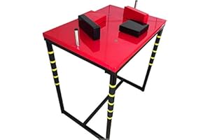 GENERIC Tavolo da Braccio di Ferro, Tavolo da Battaglia di Braccio di Ferro Standard Professionale, Tavolo da Combattimento for Club Fitness Professionale Classico Nero Rosso for Home Office Attrezzature for