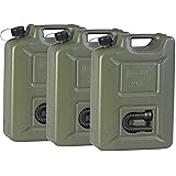 Hünersdorff 802011, Set di 3 taniche per Carburante Professionale, 20 l, per Benzina, Diesel e Altri Prodotti pericolosi, Oli