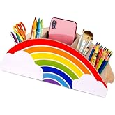 Akıllı Karınca Ahşap G&ouml;kkuşağı &Ccedil;ocuklar İ&ccedil;in Masa&uuml;st&uuml; Kalemlik Kalem Kutusu Organizer G&ouml;kkuşağı Ahşap