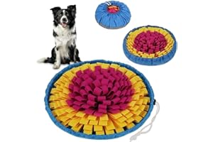 AYESY Tapis de Fouille Chien, Tapis de Reniflant Léchage Recherche de Nourriture Antidérapant Jouet Éducateur pour Chiens Slow Food l'apprentissage de l'intelligence et de l'olfaction, Jaune Rouge