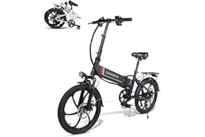 SAMEBIKE Bicicletta Elettrica per Adulti 20'',Pieghevole Bici Elettrica con Pedalata Assistita,City E-bike Unisex Adulto,Batteria Rimovibile 48V10.4AH,Bici Elettriche per 7 Velocità Uomo/Donna