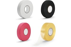 Nagoyuki 4 Pack Hockey Stick Tape, 2.5cmx25 M Self-adehesive Rubber Grip Tape for Ice Hockey/Golf/Tennis/Squash/Badminton/Baseball