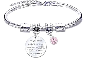 QTQTLP Regalos Amigos Pulsera Regalo Amiga Pulsera regalo personalizado y divertido Regalos para Amigas Amistad Ajustable Pulsera Inspirador para Amigos Regalos de buena suerte en tu Nuevo