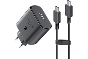 NEWDING 45W Cargador Carga Rápida para Samsung Galaxy S24 S23 S22 S20 Ultra, S24+ S23+ S22+, Tab S9 S9+ S8 S8+ S7 FE S7+ Adaptador Cable USB C EP-T4510 Super Rapido Carga Ultrarrápido 2.0
