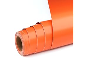 UIOK Vinilo Adhesivo Permanente Mate Naranja para Cricut, 30,5 cm x 457,7 cm Rollo para Cerámica, Vidrio, Taza