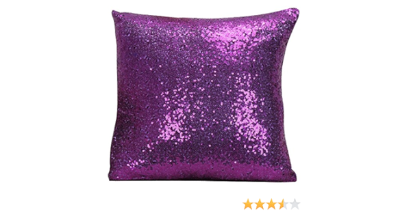 purple sequin pillow