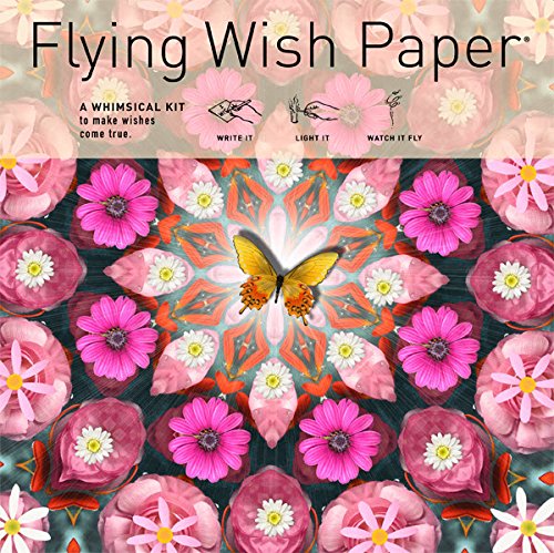 Flying Wish Paper - Light it on FIRE, Watch it FLY - PINK BUTTERFLY - 7" x 7" - Large Kits