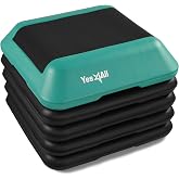 'Yes4All 16''x16'' Adjustable High Step Aerobic Platform with 4 Risers, Height-Adjustable 4''-6''-8''-10''-12'' Step Aerobics