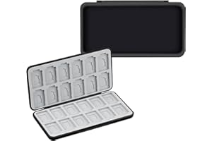 JINGDU Etui na karty do gier na Nintendo Switch, trwałe i przenośne pudełko do przechowywania na 48 gier z 24 przegródkami na karty do gier i 24 przegródkami na karty Micro SD-Zelda Sword, Shika,