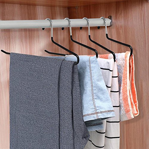 Yahee 20 Stück Hosenbügel Kleiderbügel Hosenspanner Clipbügel Rockbügel 38 x 13,5cm - 2