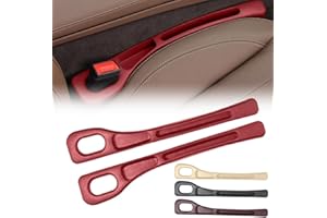 SHUOHONG 2 Stück Aufbewahrungsbox für Autositze, Universal Autositz Spaltfüller, Car Accessories Interior, Autositz Lückenfüller für Verhinderung des Herunterfallens Von Gegenständen (Rot)