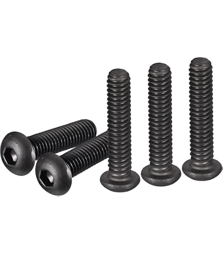20 Vis à Tête Bouton Hexagonale 3/16-24x1/2" - Acier Alliage 10.9 - Uxcell