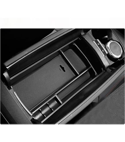 MEDZUK Boîte De Rangement Console Centrale Renault Symbioz 2024-2026 - Organisateur Accoudoir ABS Double Couche - Accessoire Voiture Pratique