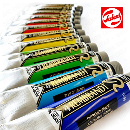 Royal Talens - Rembrandt Oil Colour Box - Master Gold Edition in Wooden Chest - With Paints, Palette, and Brushes