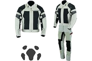 WMW WALI MOTO WEAR Motorradkombi Textil Motorrad Herren Jacke+Hose Motorradbekleidung Kombi Protektoren Mit
