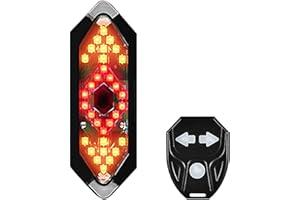 Elinrat Frecce Monopattino Elettrico-Fanale Posteriore Per Bicicletta con Telecomando Wireless-Indicatori Di Direzione Per Bici|Fanali Posteriori Impermeabili Ricaricabili USB Facile a Installare