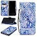 Produktbild FNBK Samsung Galaxy S9 Hülle Leder Lanyard Blaue Windspiele Flip Schutzhülle Silikon BackCover Flip Cover Wallet Bookstyle Handyhülle Tasche Stand Kartenfächer Ledertasche