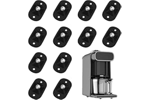 KEEPSWEAT 12 Pcs Self Adhesive Small Appliance Rollers,Small Caster Wheels 360°Rotation Universal Appliance Wheels for Kitchen Appliances on The Counter,Storage Box,Small Furniture(Black)