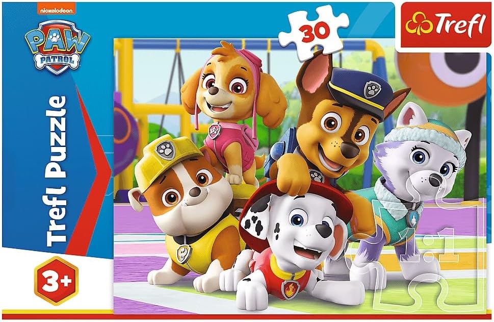 Trefl 18286 Always on time 30 parçalı yapboz PAW Patrol 5 yaşından büyük çocuklar için yüksek kaliteli baskılı, çok renkli, zamanında