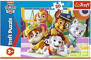 Trefl - PAW Patrol, Psi Patrol Zawsze na Czas - Puzzle 30 Elementów - Kolorowe Puzzle z Bohaterami Bajki, Kreatywna Rozrywka, Zabawa dla Dzieci od 3 lat