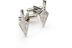 THE MASONIC COLLECTION Boutons de manchette en forme de truelle, équerre et compas, plaqués argent, pour trottoirs - Cadeaux franc-maçons pour hommes