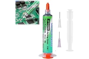 BIGYQIU Sn42/Bi58 Lead Free Solder Paste,Flux Solder Paste with 2 Needles and 1 Pusher,138°C Low Temperature Welding Tin Paste,Lead-Free Solder Flux Tin Paste,Flux Paste for BGA, IC, PCB, CPU, LED, SMT(15g)