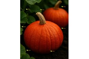 HAPPY GREEN SHOP Uchiki kuri f1 - Squash - Orange Hokkaido - 25 seeds + Plant tag + Freebie - large fruit