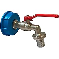 Schlauchmeister24 Auslaufhahn IBC 3/4" für IBC Tank 600/1000L Grobgewinde S60x6 matt verchromt Profiqualität