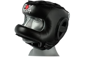 Fox-Fight - Protector de cabeza para artes marciales y boxeo, color negro