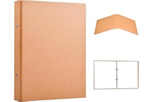 HEAVENLIFE 2 sztuki segregatorów A5, okładka z papieru typu kraft, segregator A5, 2 pierścienie, luźne arkusze, okładka, metalowy segregator z dwoma otworami, do pamiętnika, szkoły, biura, podróży (A)