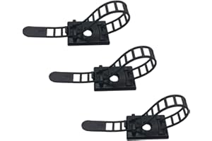 LITETOUR 25 Clip Adesive per Cavi con Fissaggio a Vite - Fascette Regolabili in Nylon e Adesive per Gestione Cavi - Organizzatori per Cavi per Casa e Ufficio - Accessori Riutilizzabili per Cablaggio